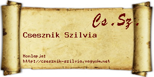 Csesznik Szilvia névjegykártya