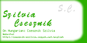 szilvia csesznik business card